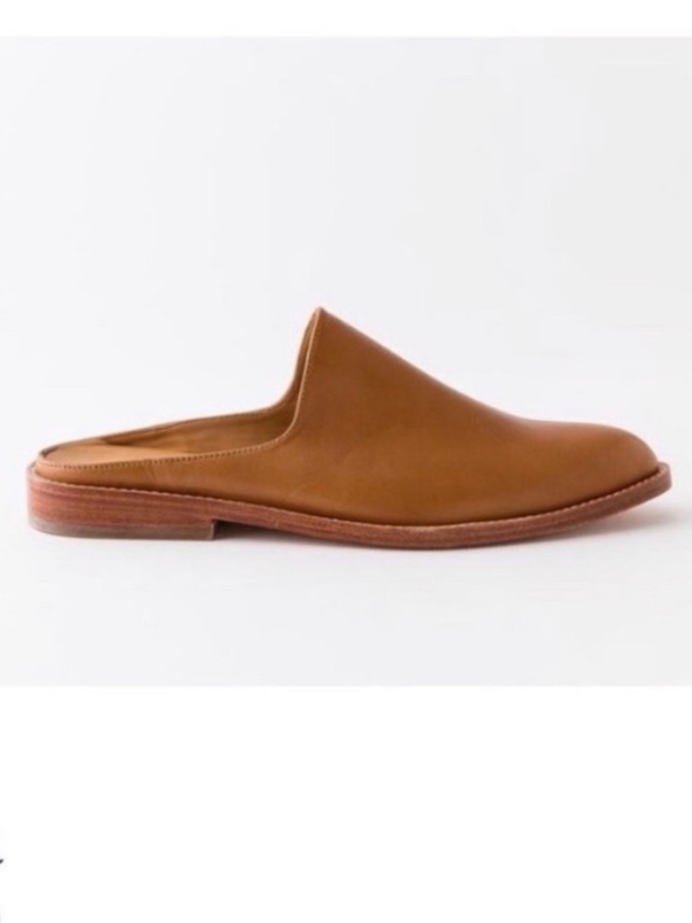 FORTRESS OF INCA Adra Mules Caramel Leather Flat Slip On Mules